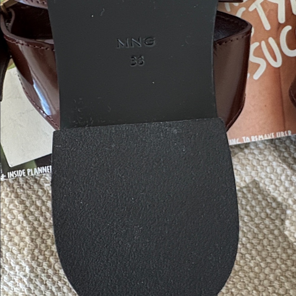 Mango MNG Fisherman brown leather sandal; size EUR 38; US 7.5; NWT - Picture 7 of 9